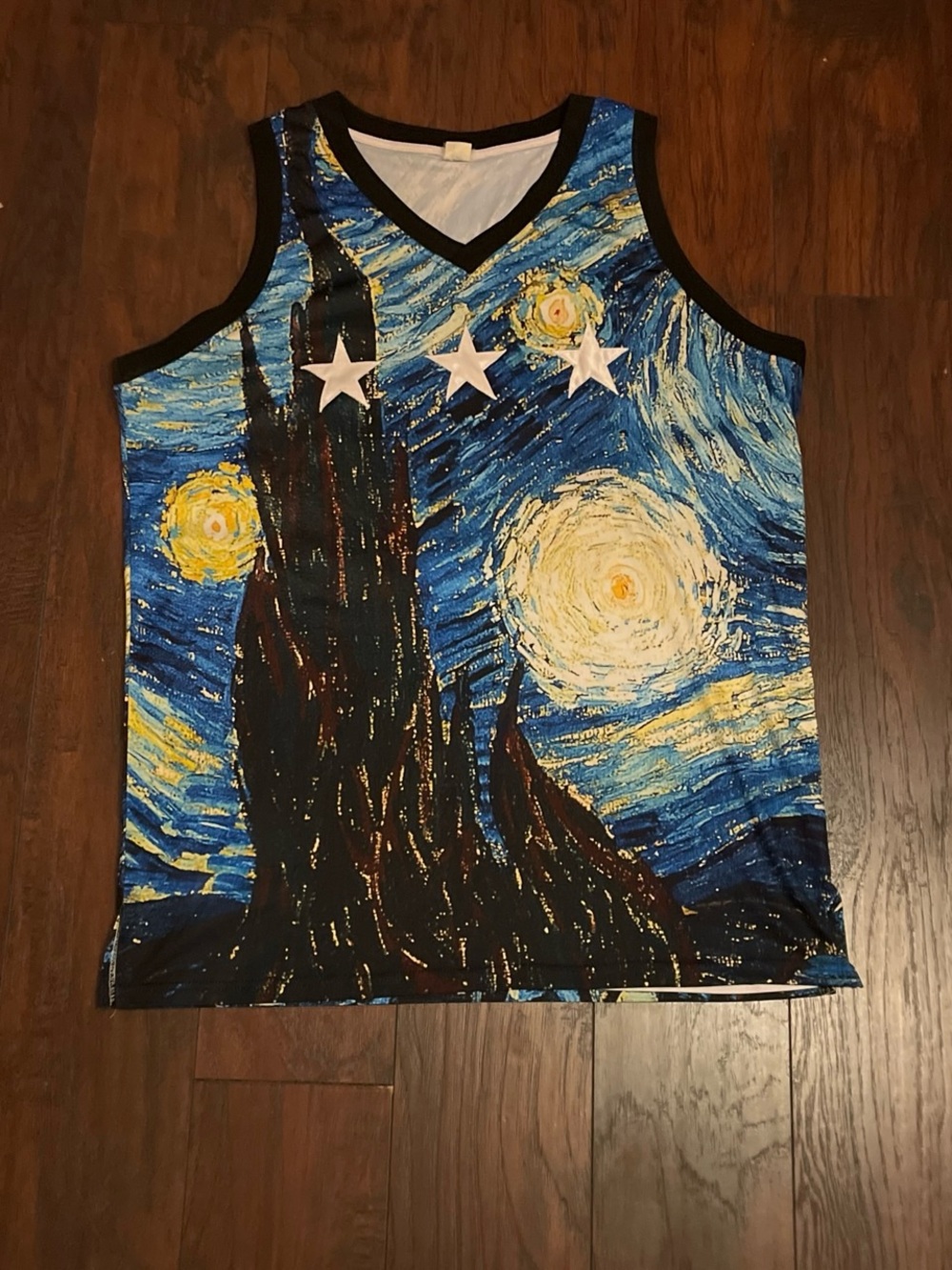 Men's Starry Night Artwork Tank Top - Blue